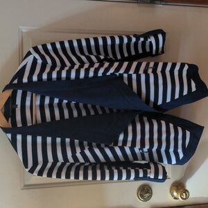 WHBM Navy/White Stripe Jacket